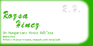 rozsa hincz business card